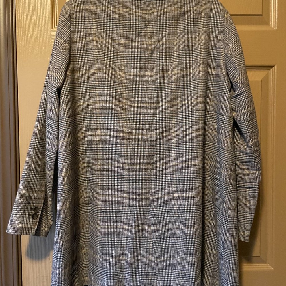Zara Basic Long Plaid Jacket - image 3